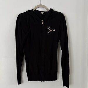 Guess Black Hoodie with Gold Logo